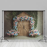 Aperturee - Aperturee Floral Arch Cabin Sweet Elegant Wedding Backdrop